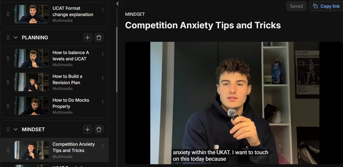 Video catalogue